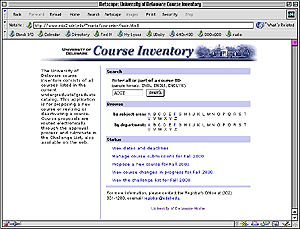 Course Inventory